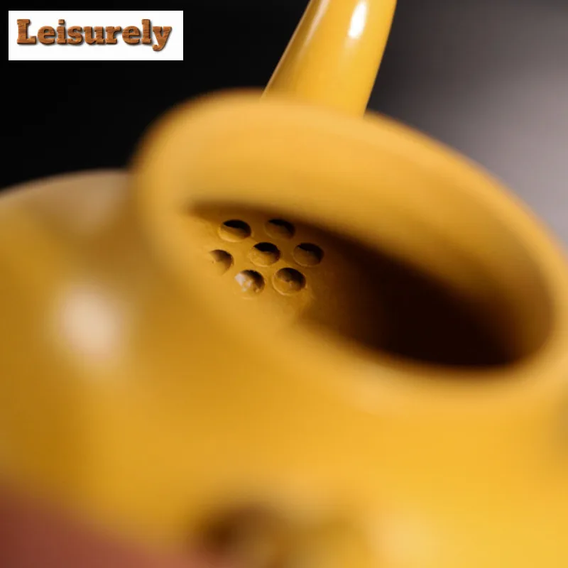 120ml Vintage Yixing Purple Clay Teapots Handmade Pot Raw Ore Gold Zhu Mud Tea Infuser Kettle With Filter Zisha Tea Set For Tea