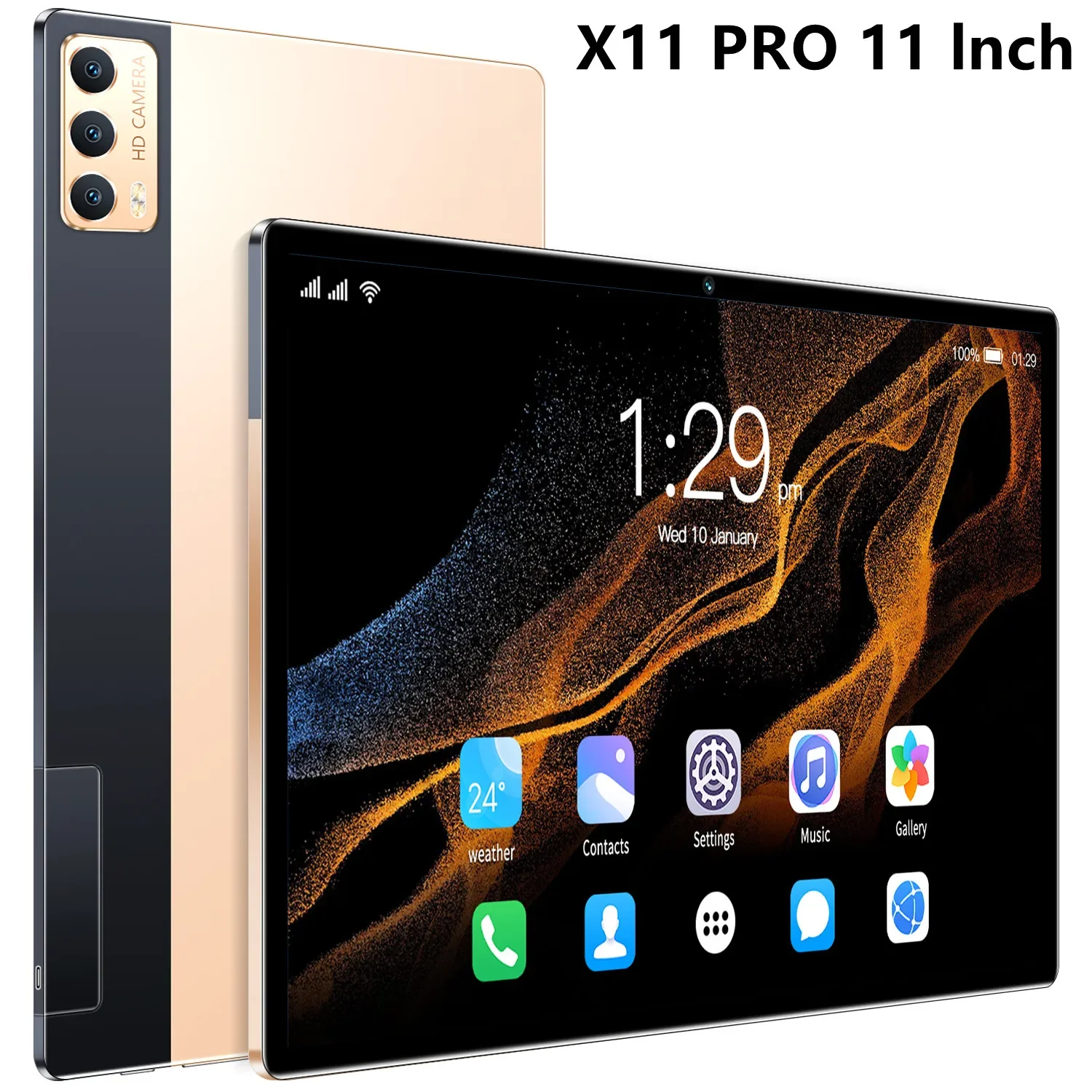 thumbnail image 1 of Tableta X11 Pro versión global 2023, tableta Android 12 de 11 pulgadas, diez núcleos, 12 GB + 512 GB de ROM, llamada telefónica 5G, Bluetooth, Wi-Fi, tableta PC, 1 of 5