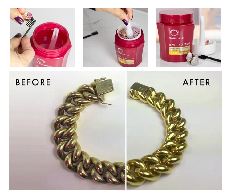 Connoisseurs Precious Bath Fine Jewelry Cleaner Kit Ammoniakfreie Polymerformel für Gold, Platin, Diamanten und Edelsteine – Detail 2