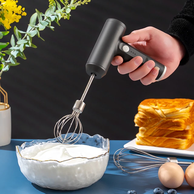 Household Automatic Whisk Electric Milk Frother Whipped Cream Mixer USB  Rechargeable Food Blender Whisk Wireless Stand Mixer - AliExpress