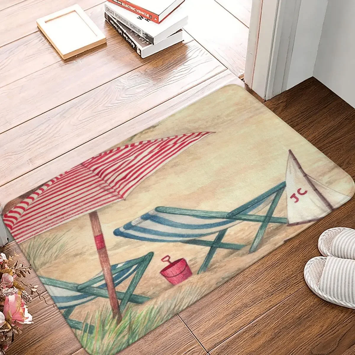 

Beach Tropical Doormat Bathroom Welcome Polyeste Carpet Kitchen Door Floor Hallway Decor Floor Rug Floor Mat Area Rugs