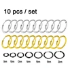 10pcs Small Hoop Earrings Women Men Gold Silver Color Stainles Steel Round Earrings Circle Anti-allergy Pendientes Mujer 2022 1