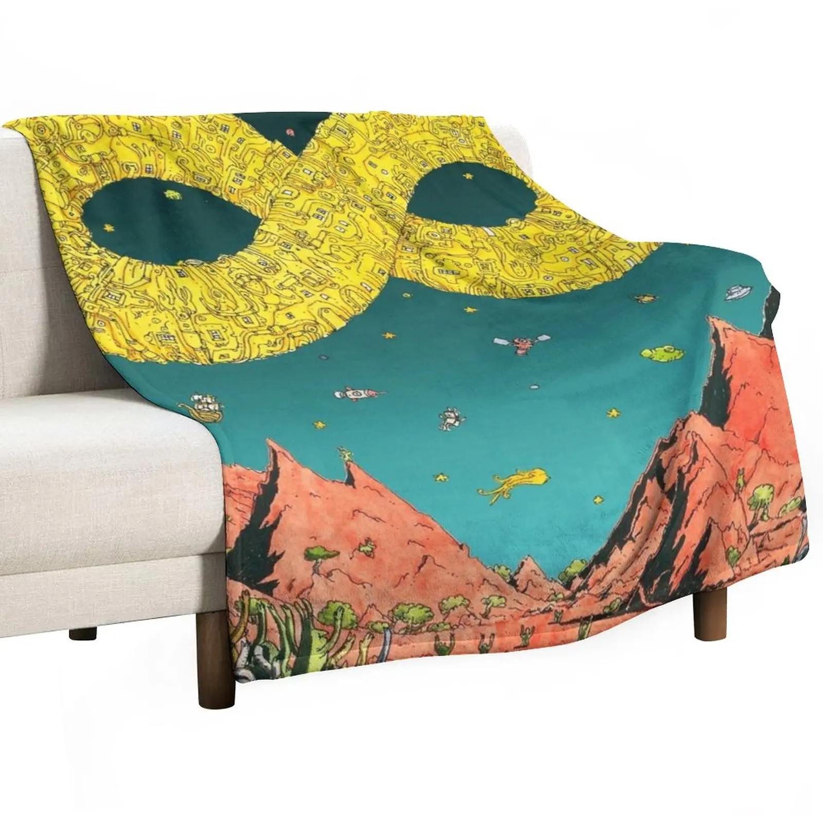 

gavin dance mothership 2021 bedakan Throw Blanket Flannels Blanket Retro Blankets Sofas