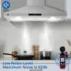 30 inch Wall Mount Range Hood,Kitchen Hood With Ducted/Ductless,LED Light and 3-Speed for Stove Kicten Restaurant,  Ideal Hood 4