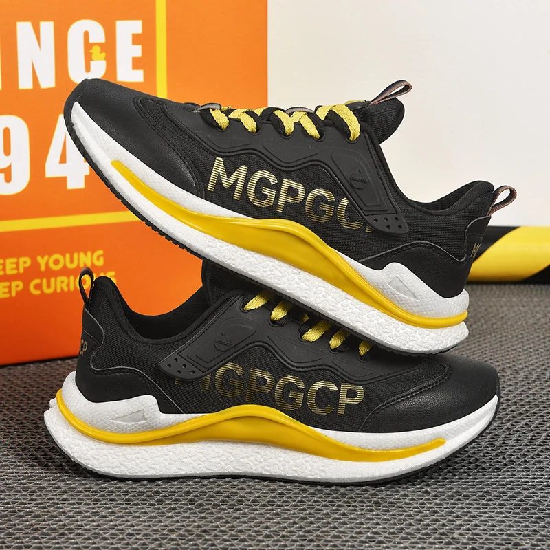 Men's Athletic Shoes with Cushioned Soles, Breathable and Lightweight Sneakers Suitable for Tennis, Jogging, Training - All-Season Sneakers - Casual Design, Stylish Sporty Style, Flexible Soles