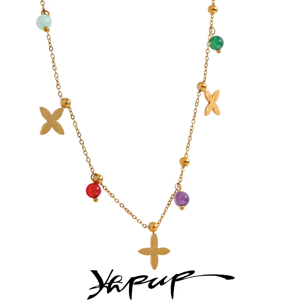 Yhpup Waterproof Stainless Steel Chain Necklace for Women