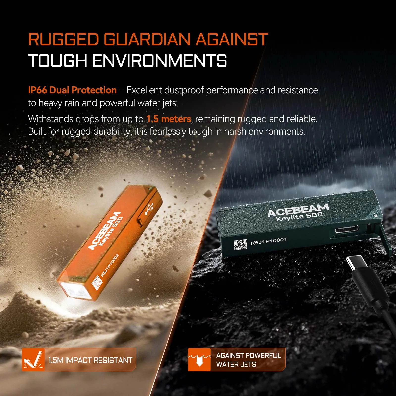 LED Keychain Flashlight with Strobe & Self-Defense Mode 6