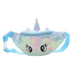 Kid Girl Unicorn Princess Bags Embroidered Colorful Sequin Waist Bag Cute Child Chest Bags Cartoon Fashion Diagonal Shoulder Bag 2