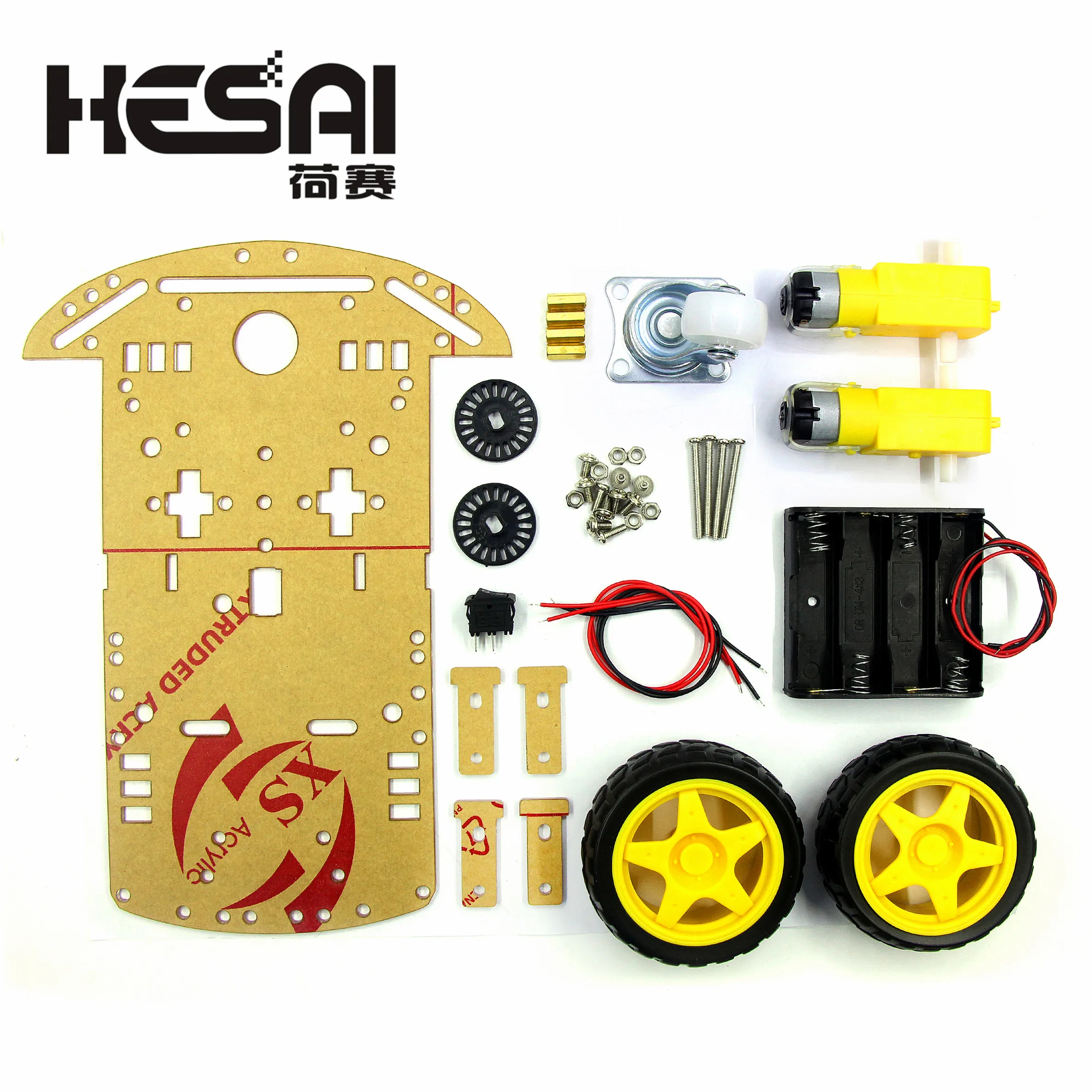 Kit De Coche Robot 2WD Para Arduino - Chasis Con Motores, Codificador De Velocidad Y Caja De Batería, Ideal Para Proyectos De Robótica