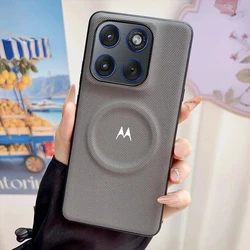 Premium PU Magnetic Phone Case with MagSafe Wireless Charging and Drop Protection for Motorola Signature (GRAY)