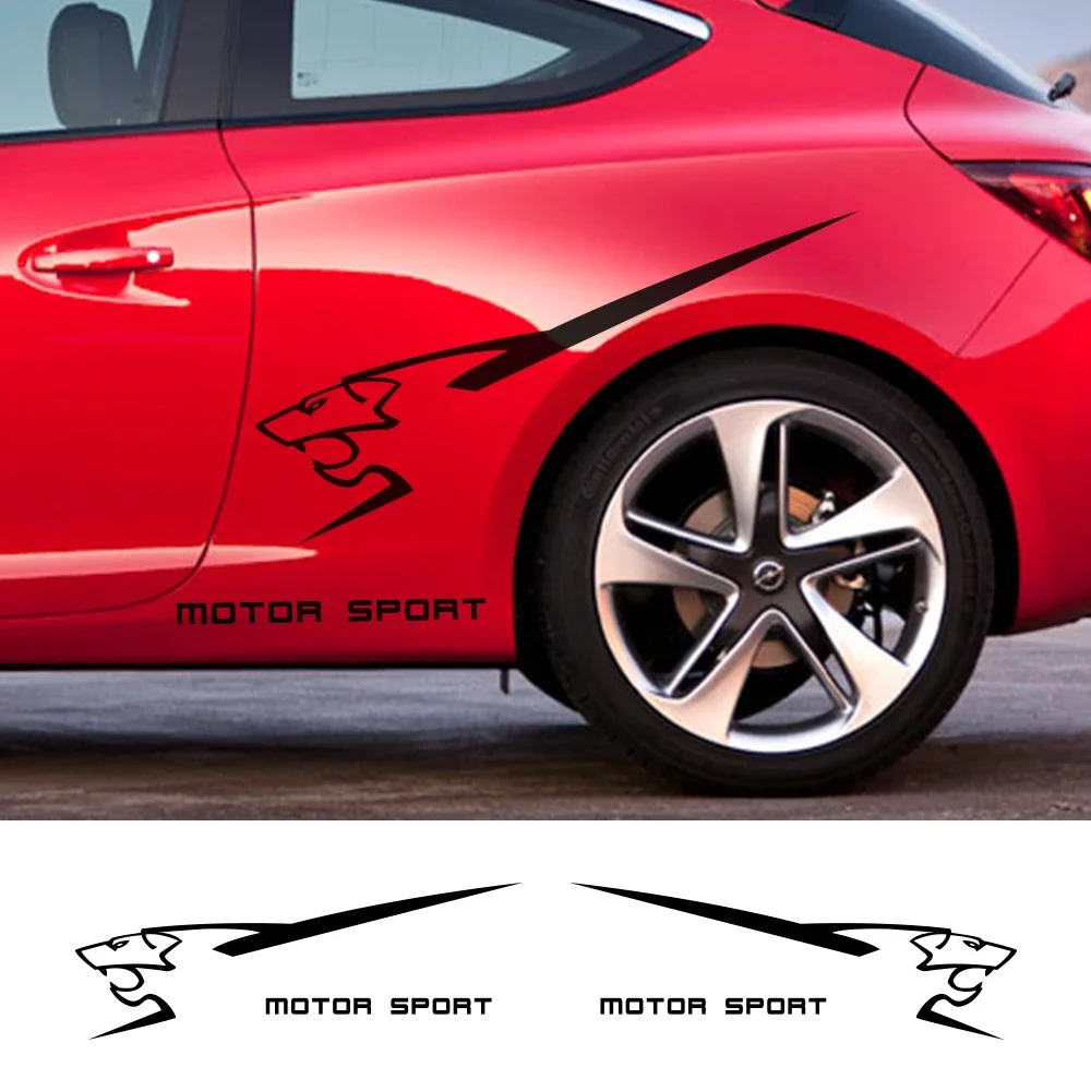 2 Pz Per Peugeot 107 108 2008 308 5008 206 207 Rcz Motorsport Fender Sticker Car Styling Porta Side Tuning Decal Accessori Auto