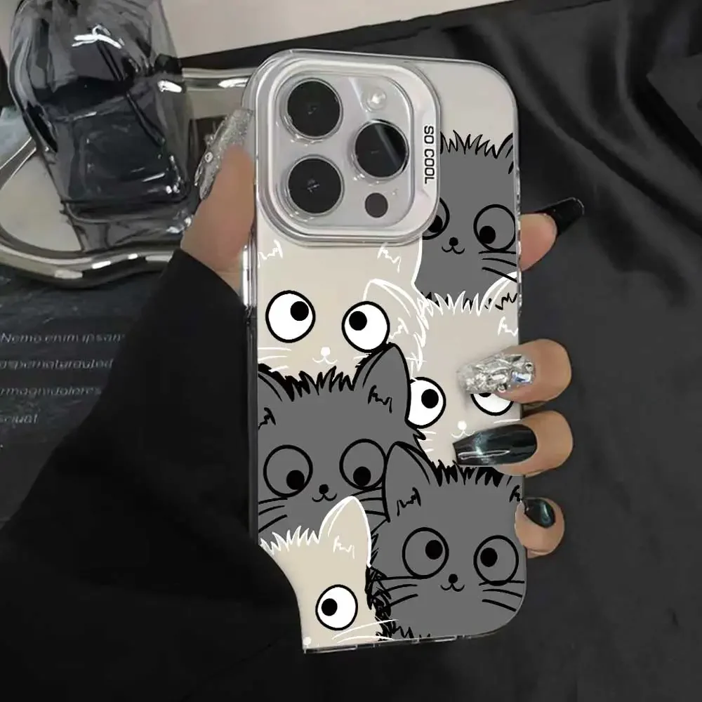 Cute Animal Soft Silicone Phone Case - Silver IMD s