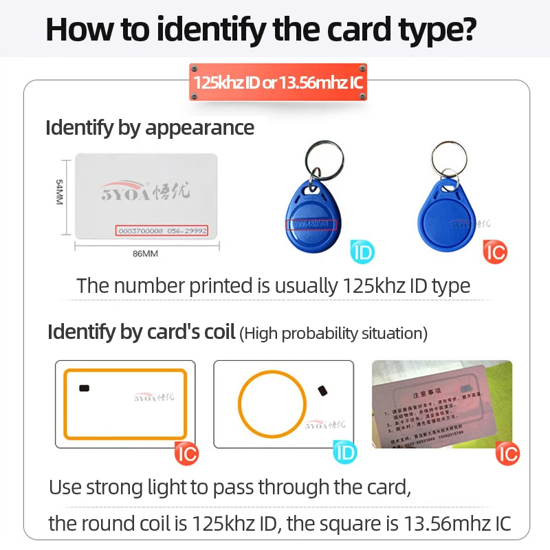 100pcs RFID Keyfobs Access Card