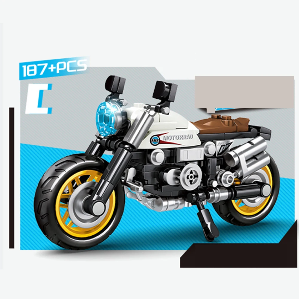 Motorcycle Building Blocks Puzzle Assembled Model Compatible with Brand Small Particle Toys for Children Adults Birthday Gifts