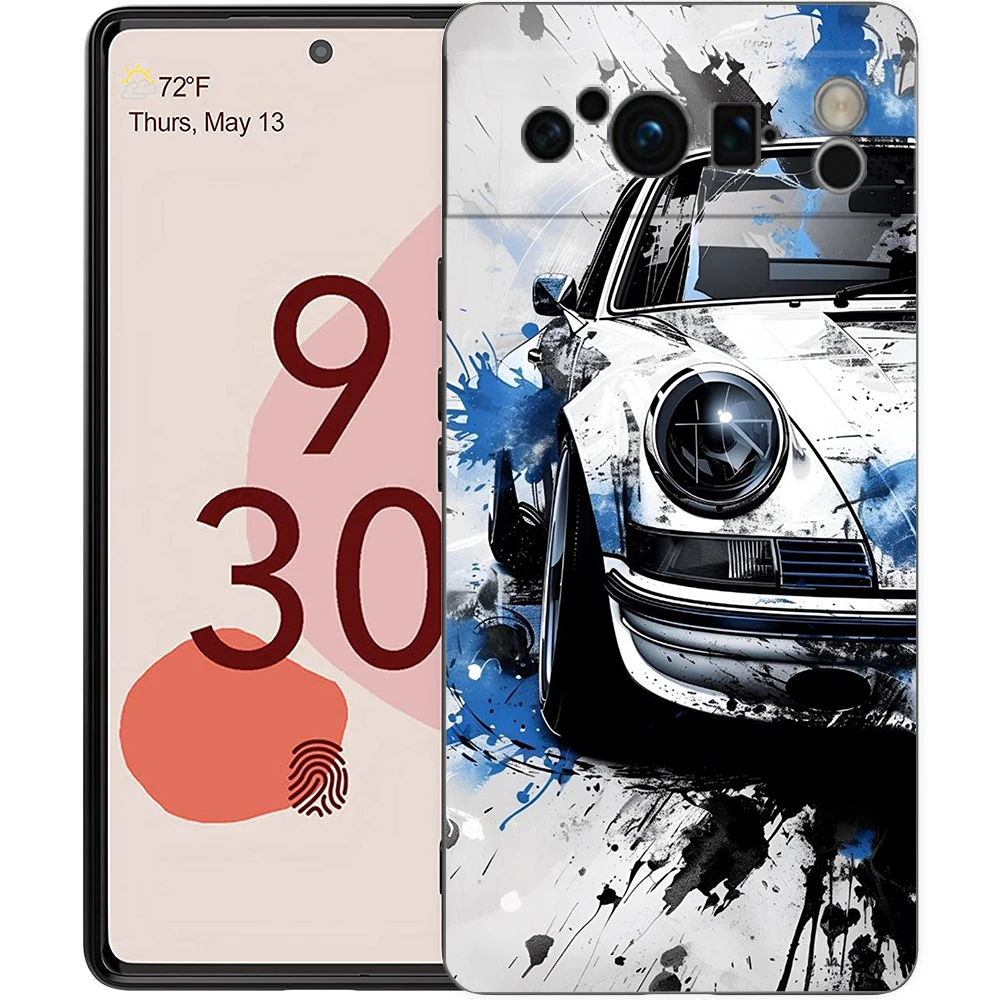 JDM Sports Cars TPU Shockproof Black Phone Case