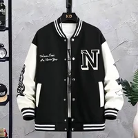 Loose American Style Baseball Jacket for Men Casual Spring Autumn Winter Student Fashion Outerwear Coat Male Loose Trendy Brand