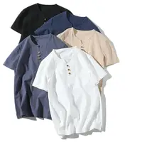 White casual Cotton Linen Blouse Chinese style Men camisas plus size  t shirt cotone uomo  vintage clothes M-7XL 1