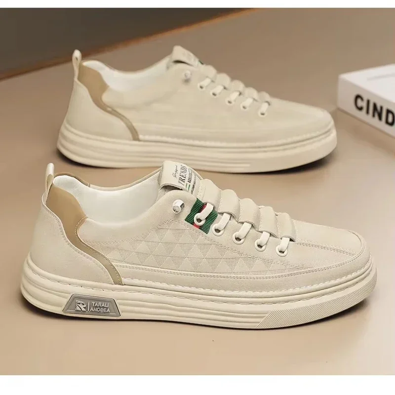 2025 nuevos/ zapatos casuales de cuero pequeños zapatos planos/ blancos 6
