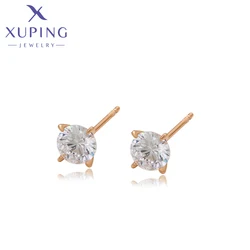 Elegant Gold - Tone Stud Earrings - Stylish Gift (WHITE)