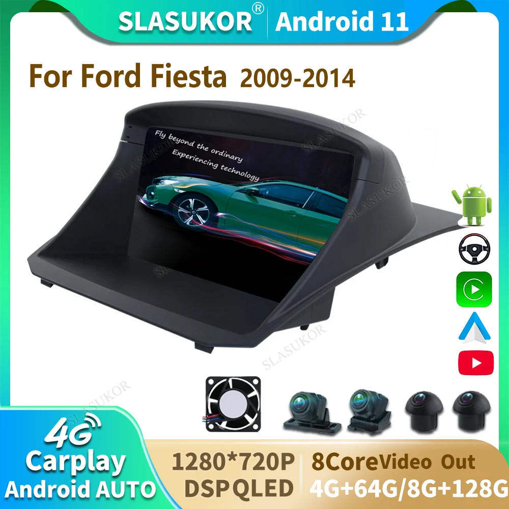 

9 Inch For Ford Fiesta 2008-2018 Android Car Radio Multimedia Video Player Car Audio Stereo Player Android Auto Navigation