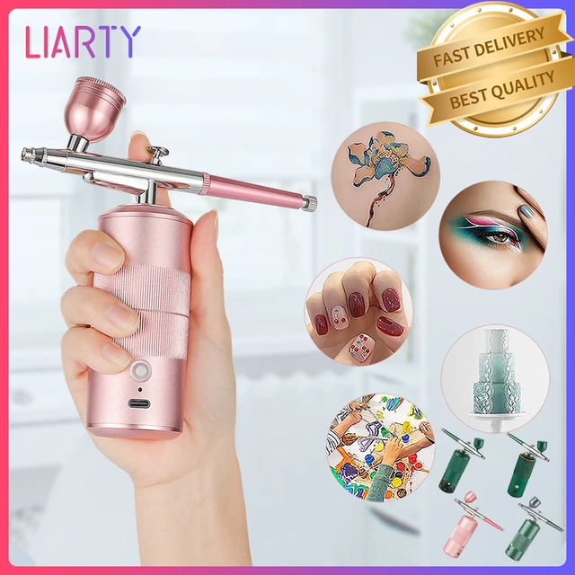 Portable Mini Airbrush Set Facial Water Oxygen Injector Machine Compressor  Skin Mouisture Multi-Function Makeup Paint Art Spray - AliExpress