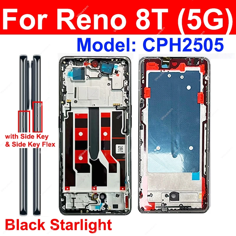 

Middle Frame Housing For OPPO Reno 8T 5G CPH2505 LCD Front Housing Middle Frame Holder Cover Parts