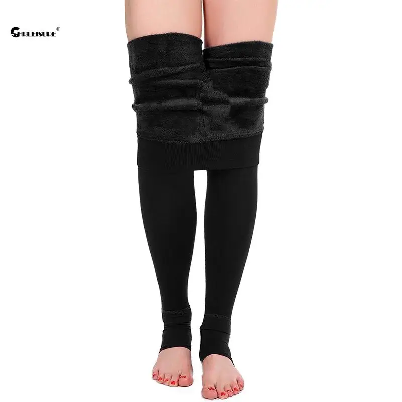 CHRLEISUREWinterWarmYogaPantsWomensThickVelvetSportsLeggings