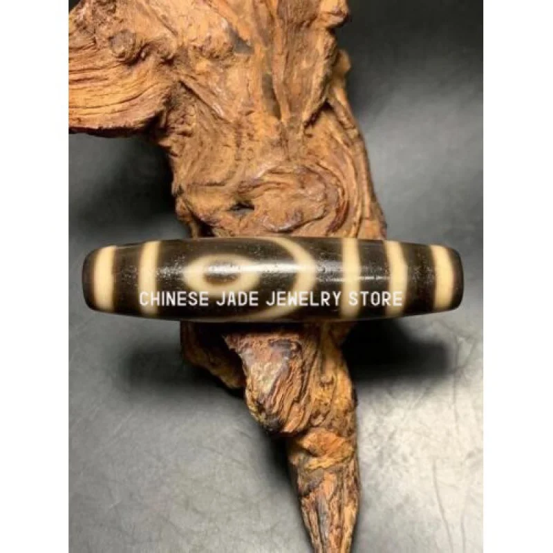 

Antique Magic Power Old Tibetan Agate *2 Eyes* Amulet Dzi Bead A1117