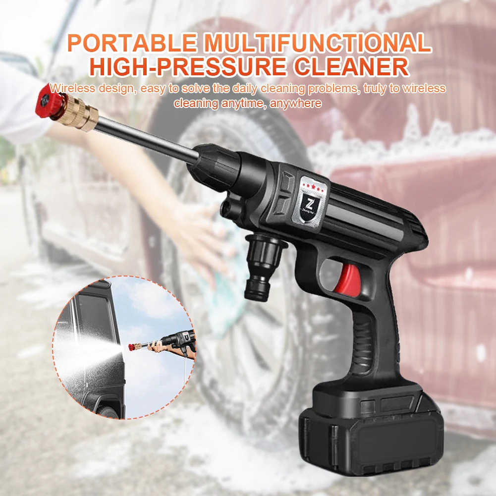 12000mAh High Pressure Cleaner Portable Car Water Gun Rechargeable Cordless Spray Cleaning Pump Auto Washer Car Washing Machine 3