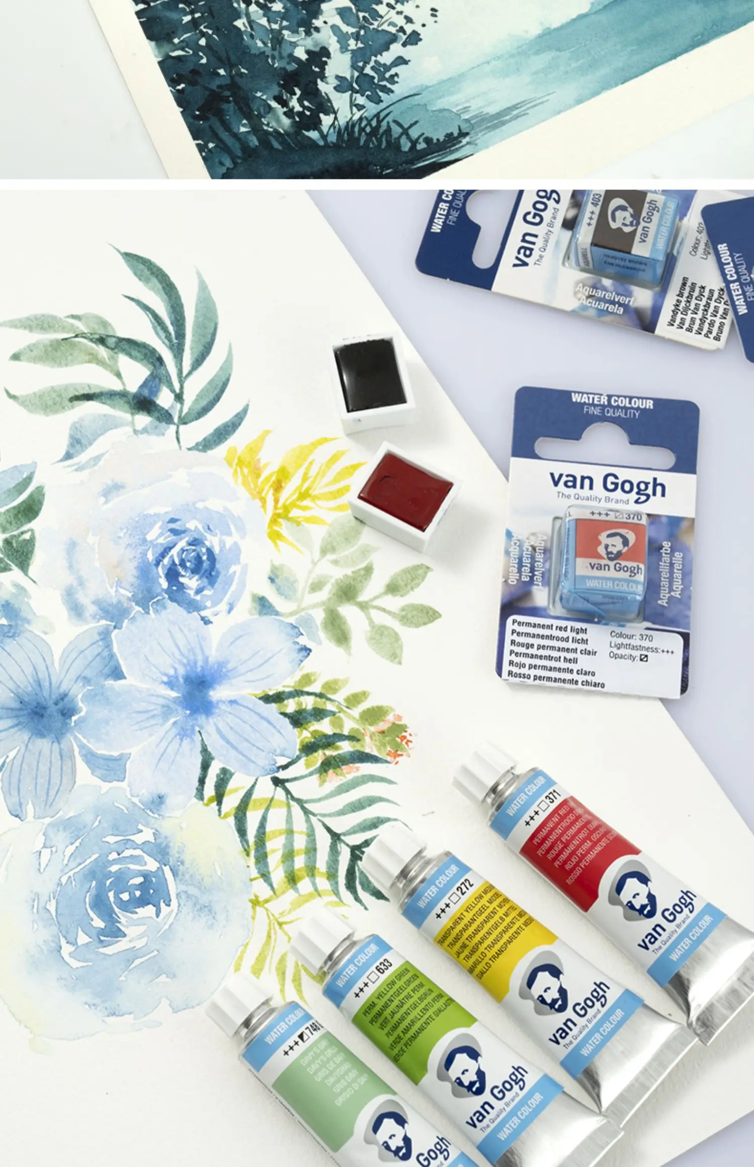TALENS VAN GOGH Aquarellfarben, röhrenförmig, 10 ml, Aluminiumrohrfarben, Aquarell-Set, glatte Paste, lebendige Farben zum Malen – Detail 13