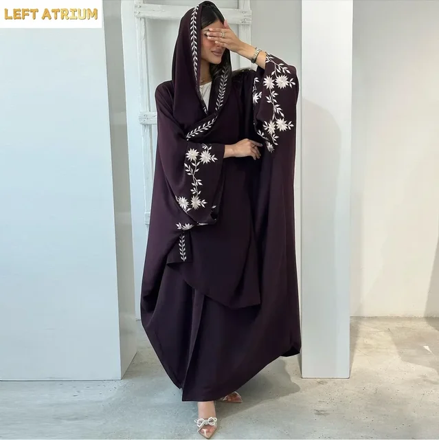 109045-7c462d.jpg Abayas brodées Eid Dubai pour femmes, robe musulmane hijab, kaftan turc, kimono, robe, djellaba, kebaya, jalabiya islamique, caftan marocain