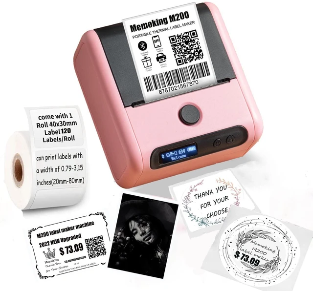 Phomemo M200 Barcode Label Printer Pink