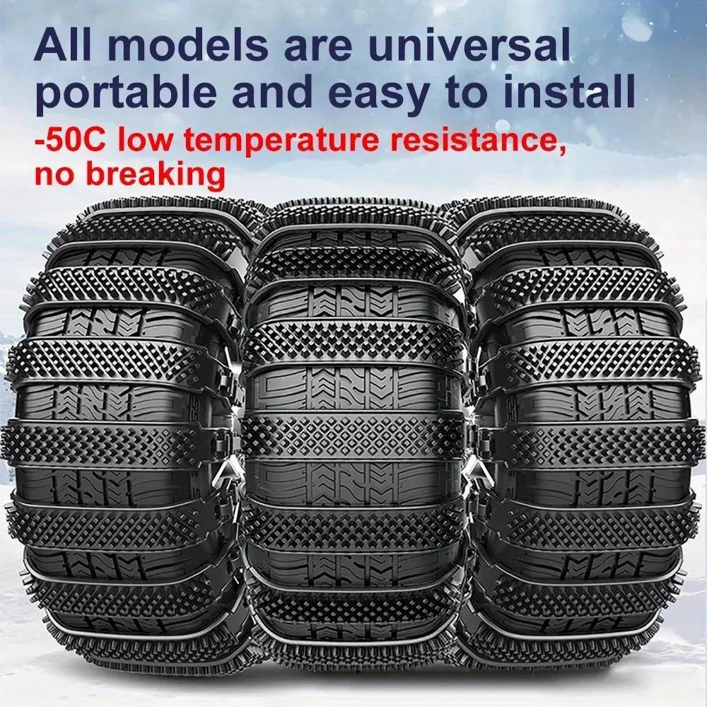 1-10PCS Snow Chain Tyre Chain Urethane Set Wheel Ties Belts Car Tires Chains Winter Anti-Slip Anti Skid Snow Emergency New