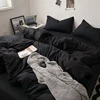 100% Cotton Pink Bedding Set Nordic Chic Duvet Cover Flat Sheet Pillowcase Soft Comforter Cover Bed Linen Boy Girl Home Textiles 4