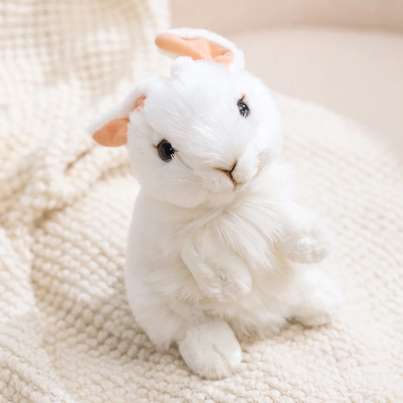 Plushies Simulation Rabbit Plush Toys Easter Bunny Stuffed Dolls Kawaii Room Decor Toy Soft Little White Rabbit Pillow Kids Gift