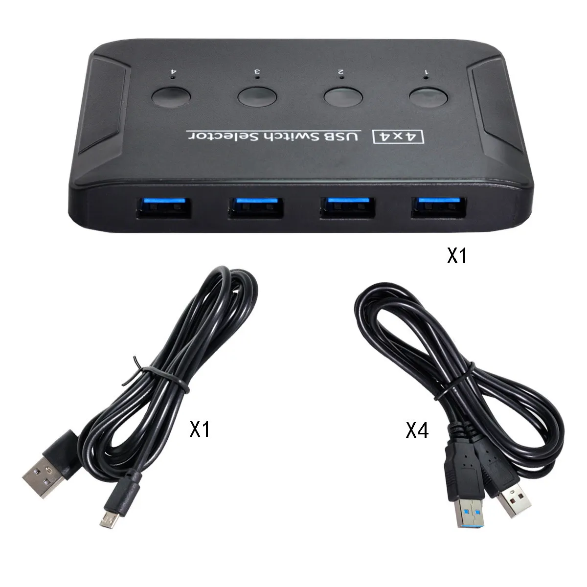 

Xiwai USB 3,0 4 порта ПК с общим доступом 4 USB устройства для клавиатуры мыши сканера принтера KVM переключатель