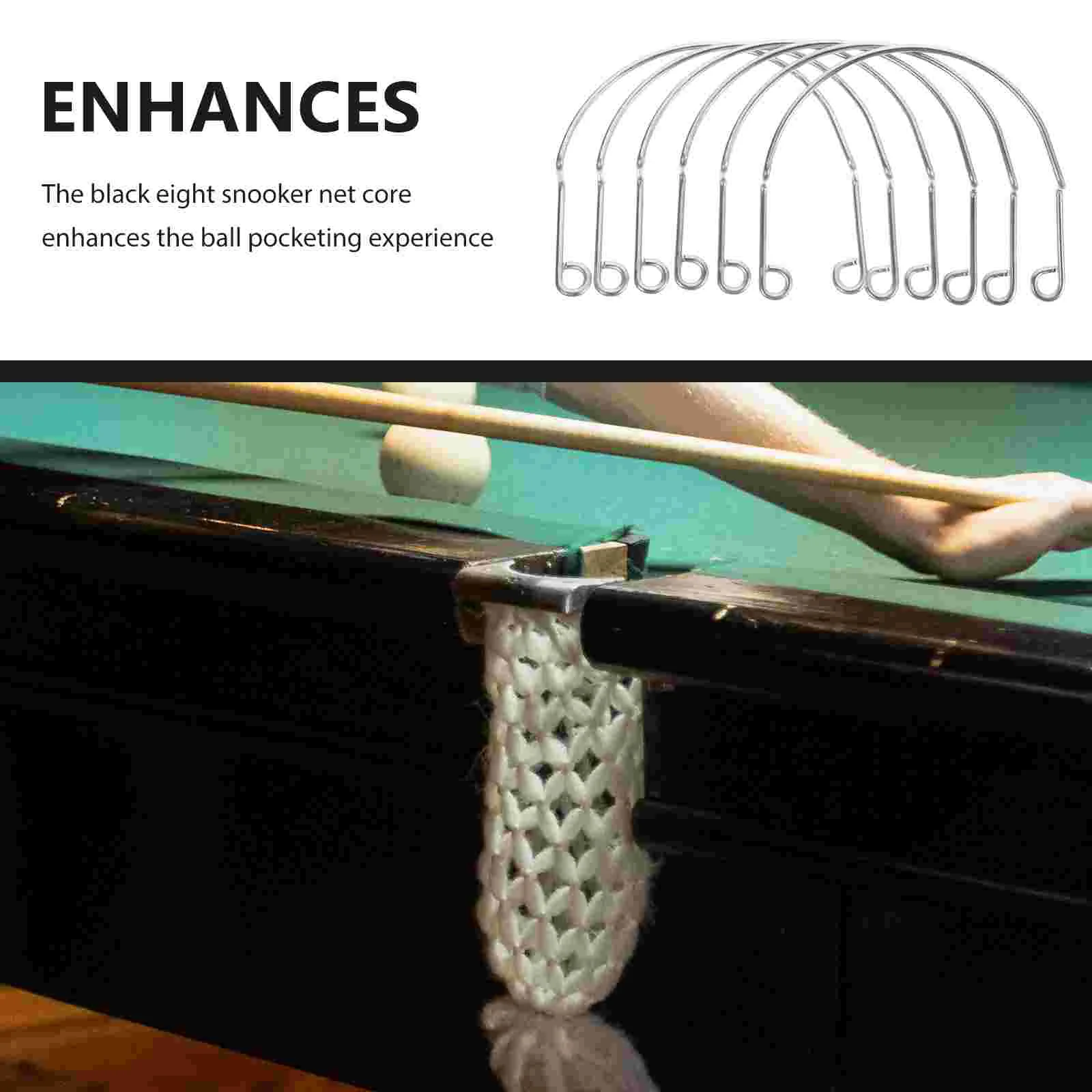 6 Pcs Aluminium Alloy Pool Table Net Bag Fixator Billiard Storage Holder Metal Snooker Pockets Corner Rack Parts Accessories