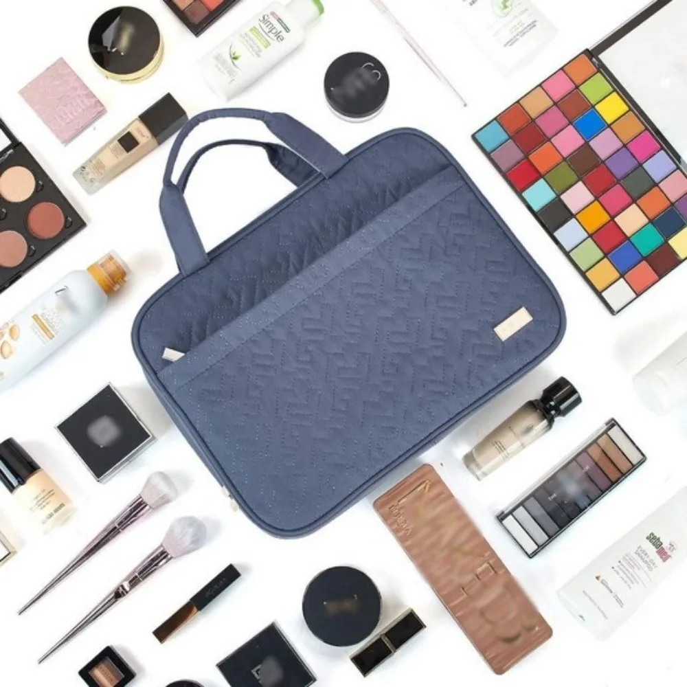 Dacron Storage Bag Practical Large Capacity Soft Handheld Makeup Bag Washable Resistant To Dirt Waterproof Wash Bag