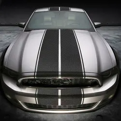 Car Hood Roof Tail Whole Racing Sport Styling Stripes Line Vinyl Stickers For Ford Mustang Ecobosst Shelby GT Tuning Accessories