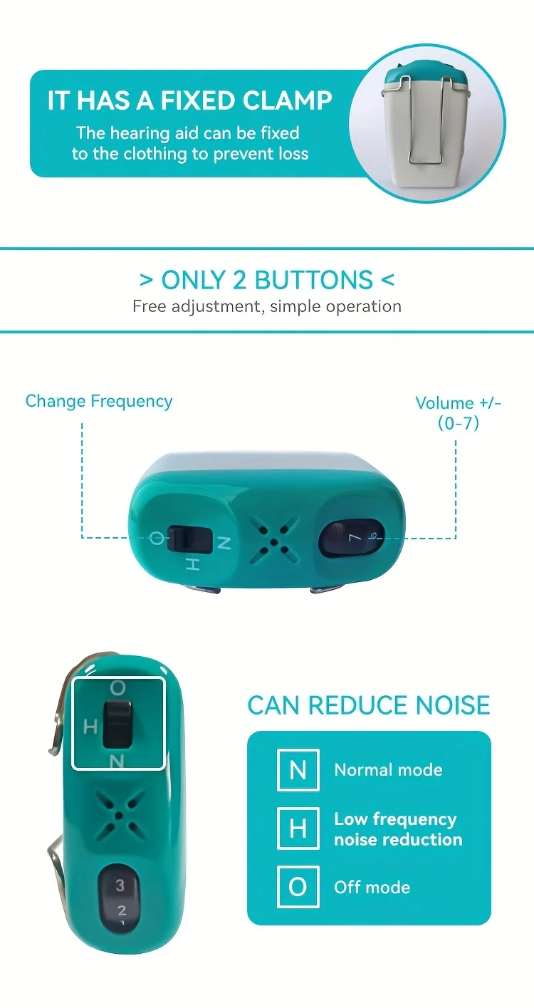 Hearing Aid 1 Portable Adjustable Box-type Hearing Aid For Seniors With Noise Reduction Adjustment Function