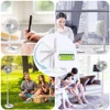 UNITEDTIME Desk and table fan, Foldable Fans Portable Travel Fan Battery Operated or USB Powered,Adjustable Height,My Foldaway 3