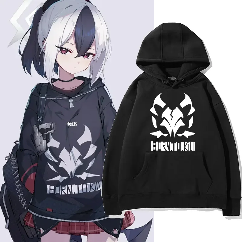 

Anime Blue Archive Onikata Kayoko Cos Hooded Sweatshirt Men Women 2023 New Fashion Casual Punk Loose Jacket Streetwear