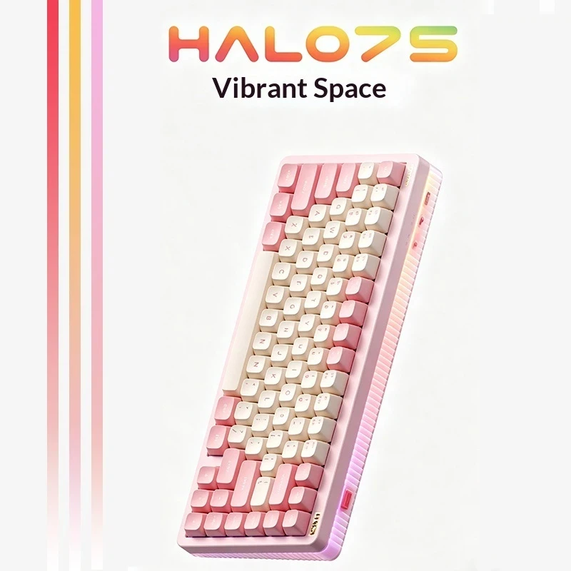 NuPhy Halo75 V2 키보드 커스터마이징 가능한 스페이서 스타일 블루투스 스위치 핫스왑 가능 3가지 모드 83키 게이밍 기술
