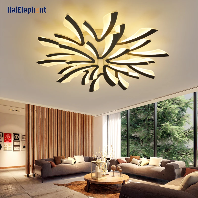 

New Acrylic LED Chandelier Lighting For Bedroom Study Living Room Indoor Deco Lights Luster Lamps Dimmable With Remote AC90-260V