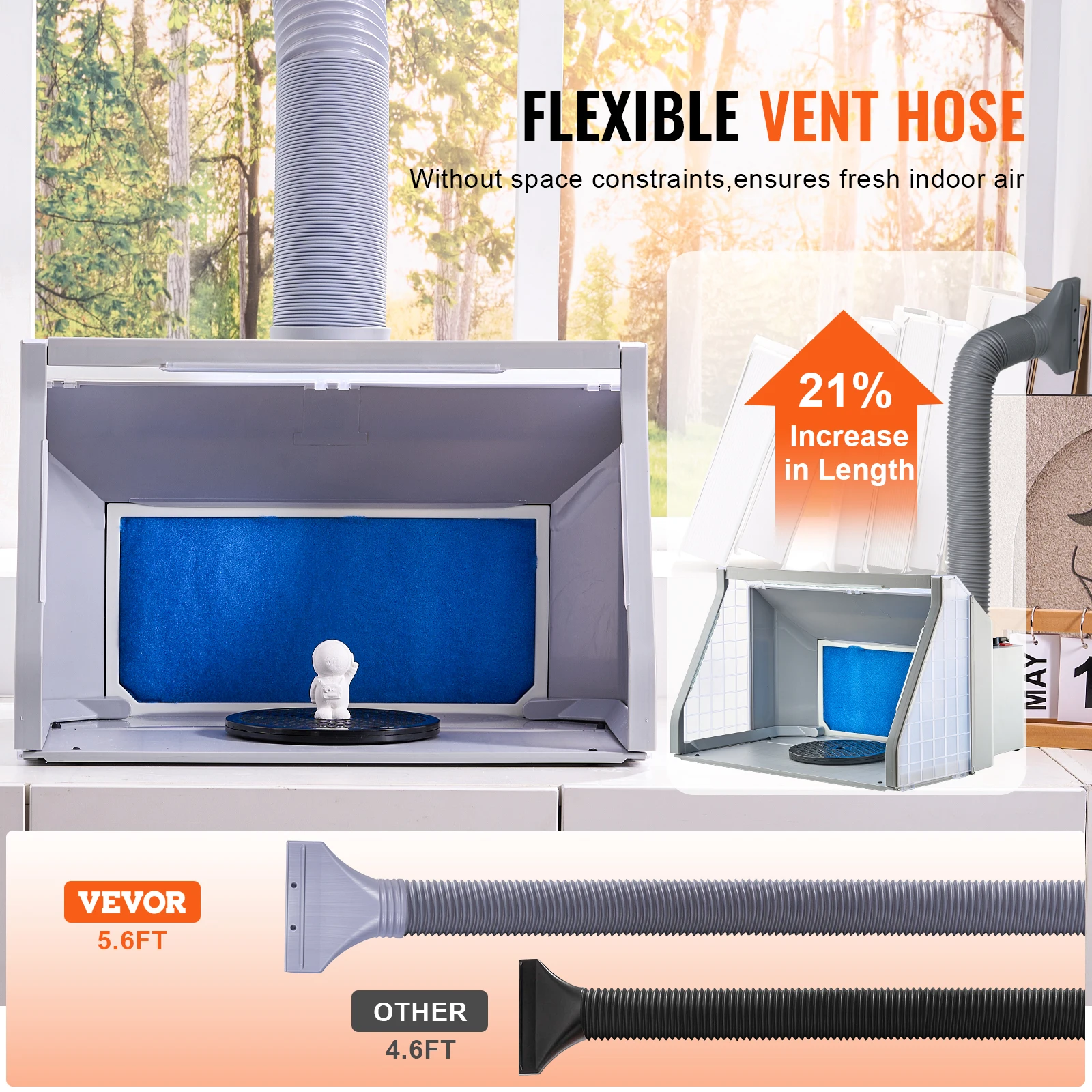 Portable Airbrush Spray Booth Kit with Dual Fans and LED Lights