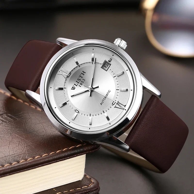 Luxury Men's Automatic Stainless Steel Waterproof Luminous Casual Wristwatch