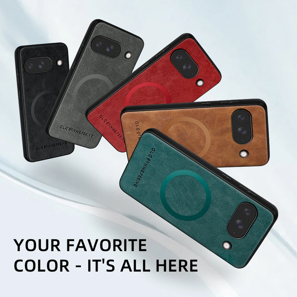 Vintage Classic Leather Magnetic Phone Case - Shockproof Back Cover