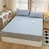 2025 new Class A solid color simple summer cool silk ice Doudou mat mattress fully enclosed and machine washable 1