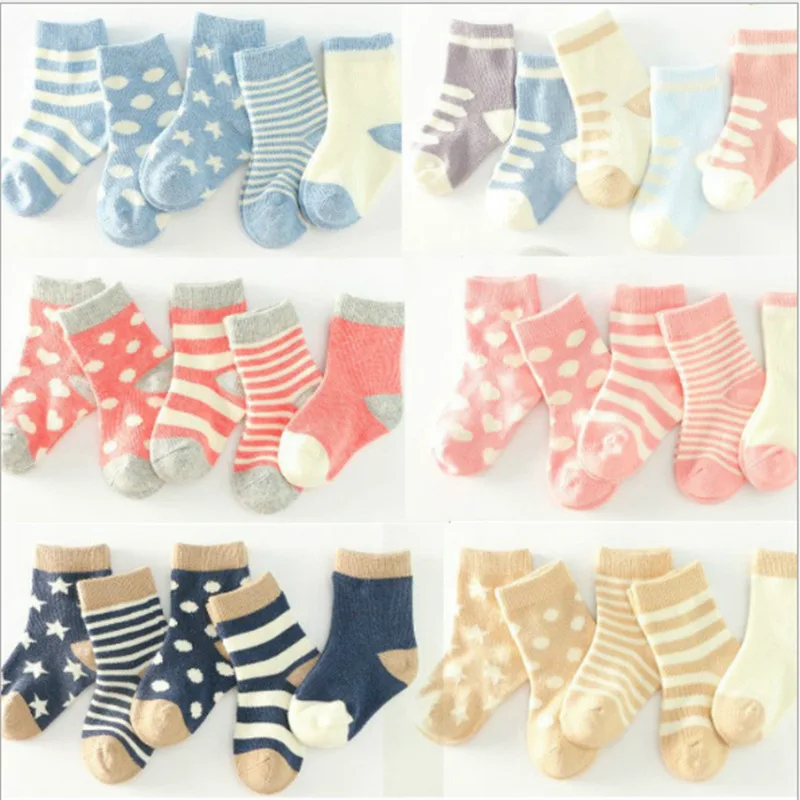 Fashion Baby Boy Girl Socks Cartoon Newborn Kids Socks Newborn Baby 5 Pairs 5 Aliexpress