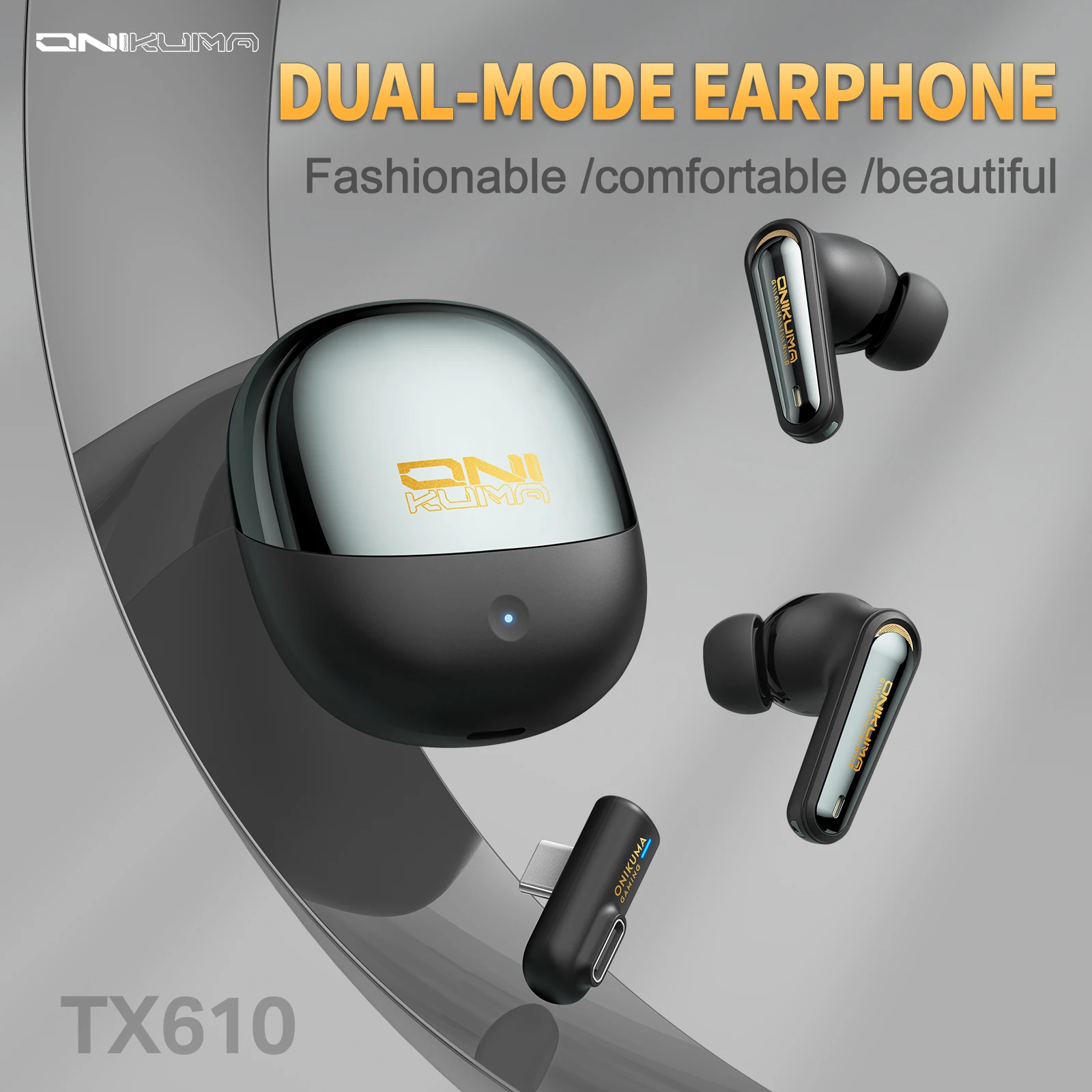 Dual-Mode Gaming Headphones with High-Definition Sound and Low Latency